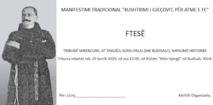 Ftesë - manifestim Gjeçovi