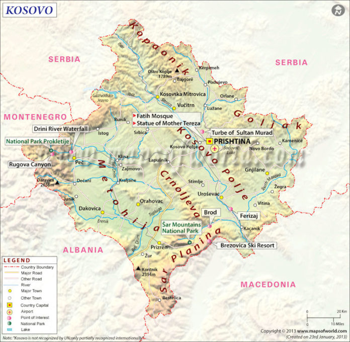 Kosovo - map